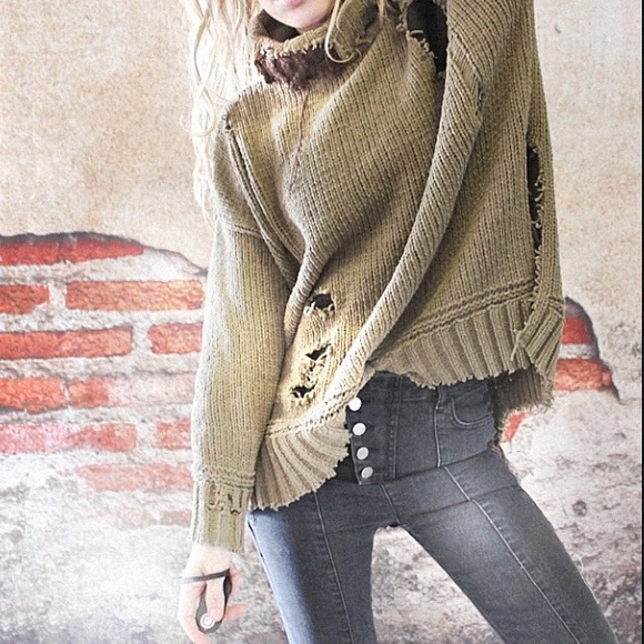 asymmetrical black button fly cropped lace up jeans - Picture 3 of 16